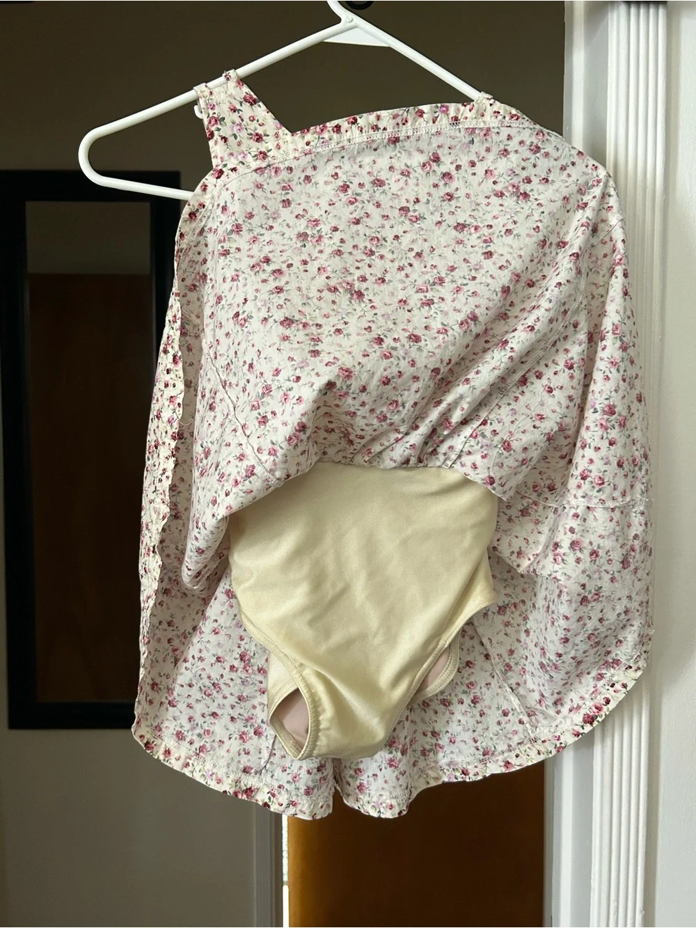 Weissman Floral Lyrical Dress with attached Leotard. Size IC 7/8